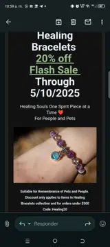 Healing20 coupon verification screenshot