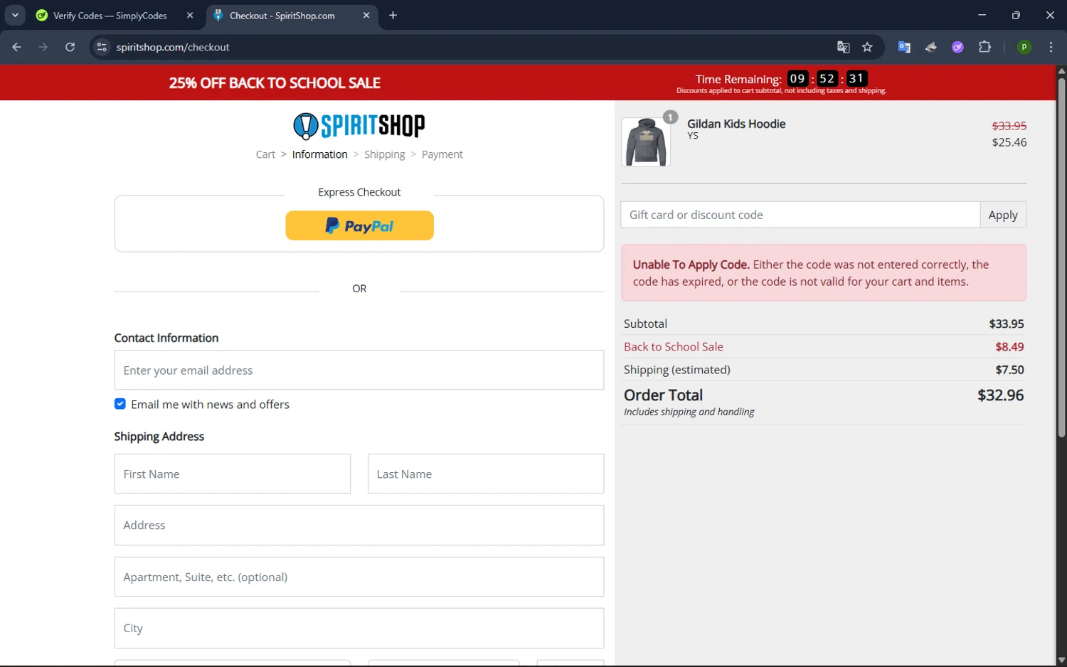 SpiritShop discount code screenshot showing code SUMMER10 applied at SpiritShop checkout page. Uploaded by SimplyCodes community member WonderWarden4709 on Aug 13, 2025