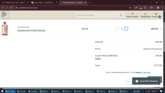 Spirits Kiosk checkout page showing Spirits Kiosk discount code box | Screenshot taken by SimplyCodes community member on Aug 13, 2025