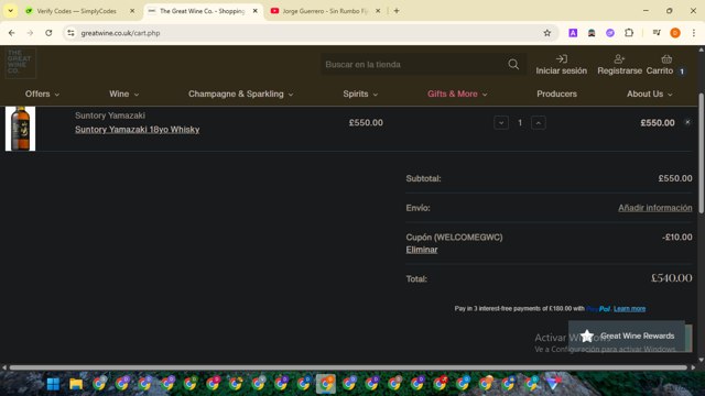 Spirits Kiosk checkout page showing Spirits Kiosk discount code box | Screenshot taken by SimplyCodes community member on Jul 15, 2025