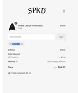 FINISH10 coupon verification screenshot