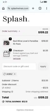 ADBSZ coupon verification screenshot