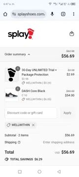 Wellwithin coupon verification screenshot