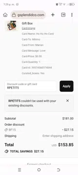 RPETIT5 coupon verification screenshot