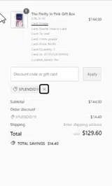 SPLENDID10 coupon verification screenshot