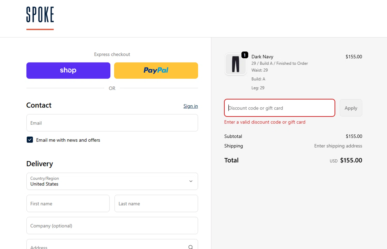 Spoke discount code screenshot showing code SPOKECS20D applied at Spoke checkout page. Uploaded by SimplyCodes community member Gary_23 on Nov 8, 2025