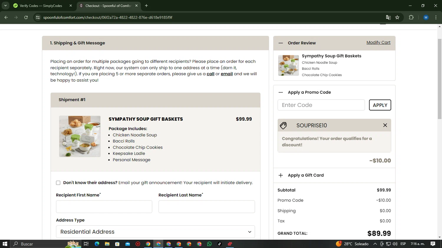 Spoonful of Comfort Coupons 10 Off October 2024
