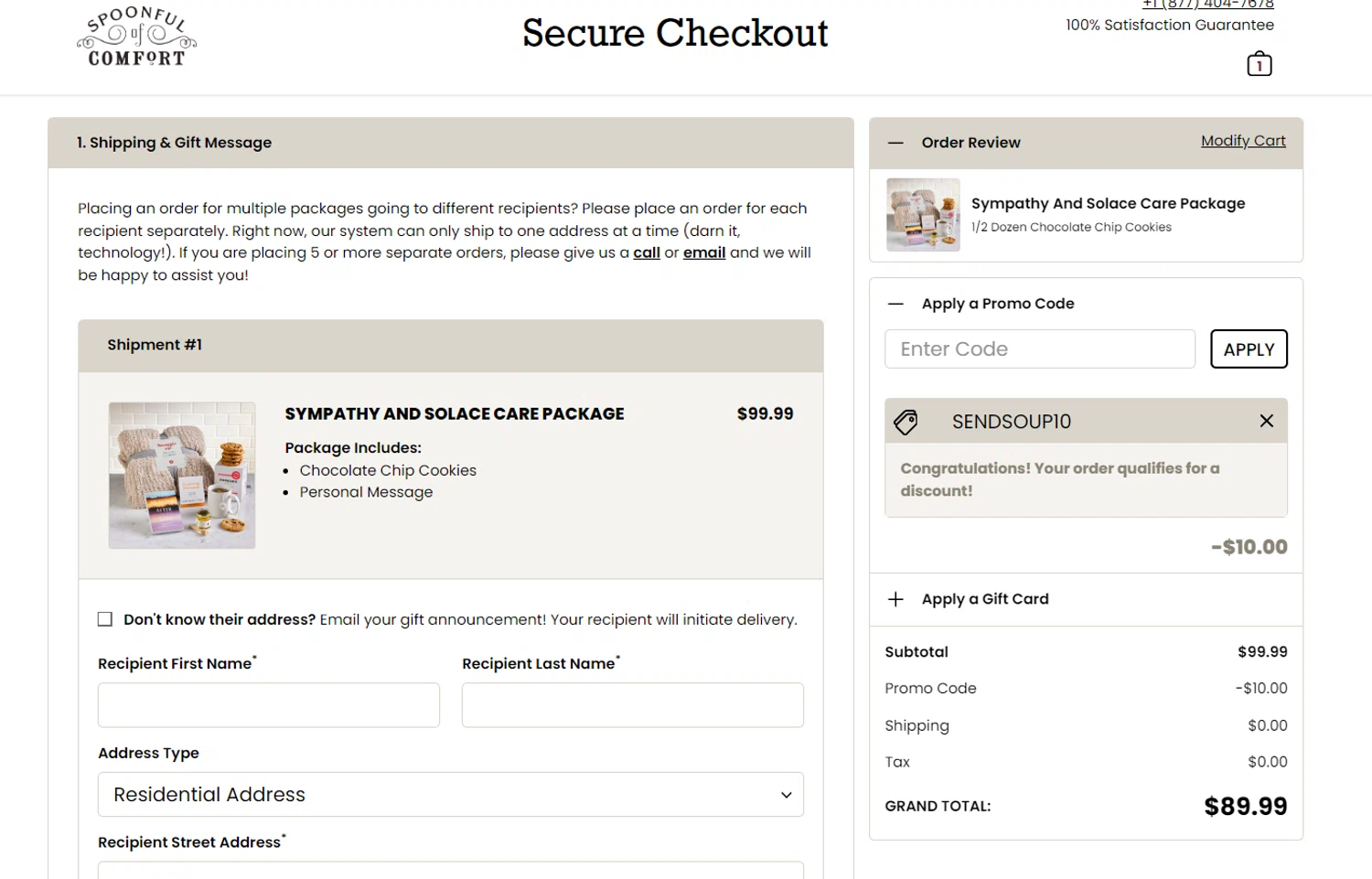 Spoonful of Comfort Promo Codes 15 Off July 2024