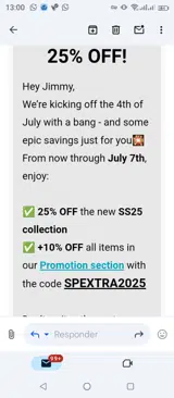 Sportful coupon verification screenshot
