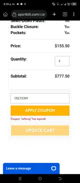 CELTICNY coupon verification screenshot
