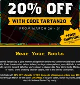 TARTAN20 coupon verification screenshot