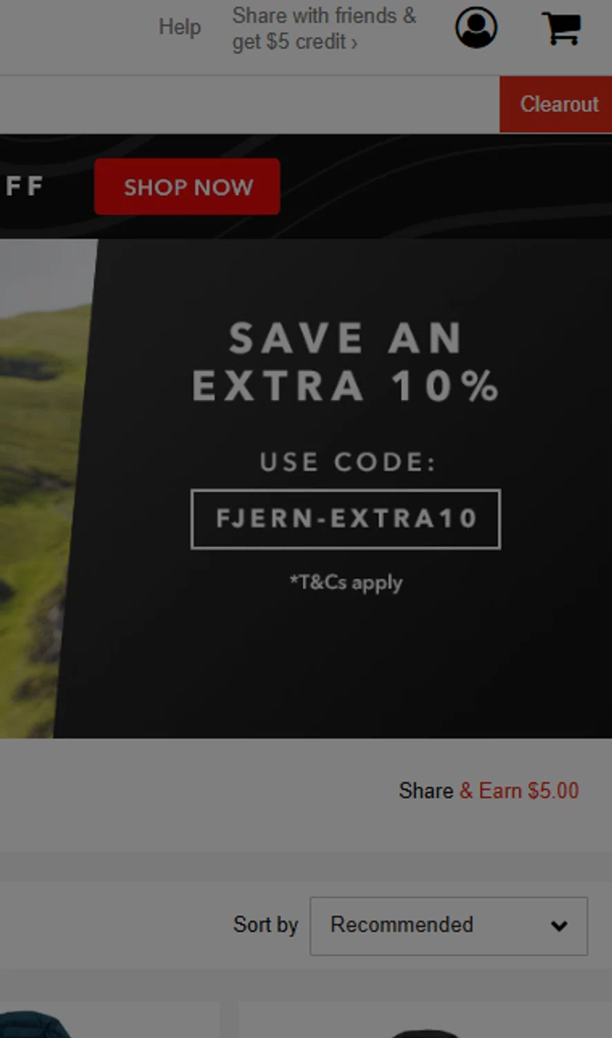 SportPursuit promo code screenshot showing code FJERN-EXTRA10 applied at SportPursuit checkout page. Uploaded by SimplyCodes community member Dejadepicharme on Nov 14, 2025
