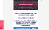 CYBERWEEK coupon verification screenshot