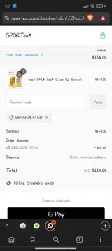 GERARDLAYA10 coupon verification screenshot