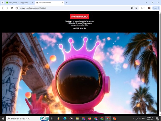 Sprayground checkout page showing Sprayground discount code box | Screenshot taken by SimplyCodes community member on Aug 16, 2025