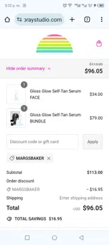 SPRAY STUDIO coupon verification screenshot