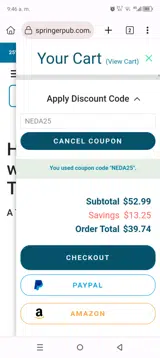 NEDA25 coupon verification screenshot