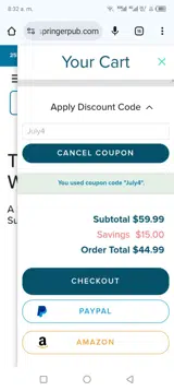 July4 coupon verification screenshot