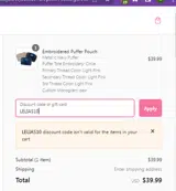 Sprinkled with Pink coupon verification screenshot