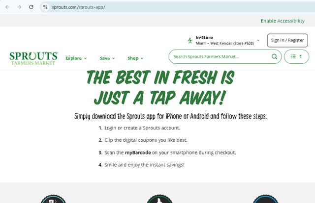 Sprouts Farmers Market checkout page showing Sprouts Farmers Market discount code box | Screenshot taken by SimplyCodes community member on Aug 14, 2025