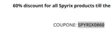 SPYRIX0860 coupon verification screenshot