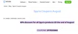 SPYRIX0860 coupon verification screenshot