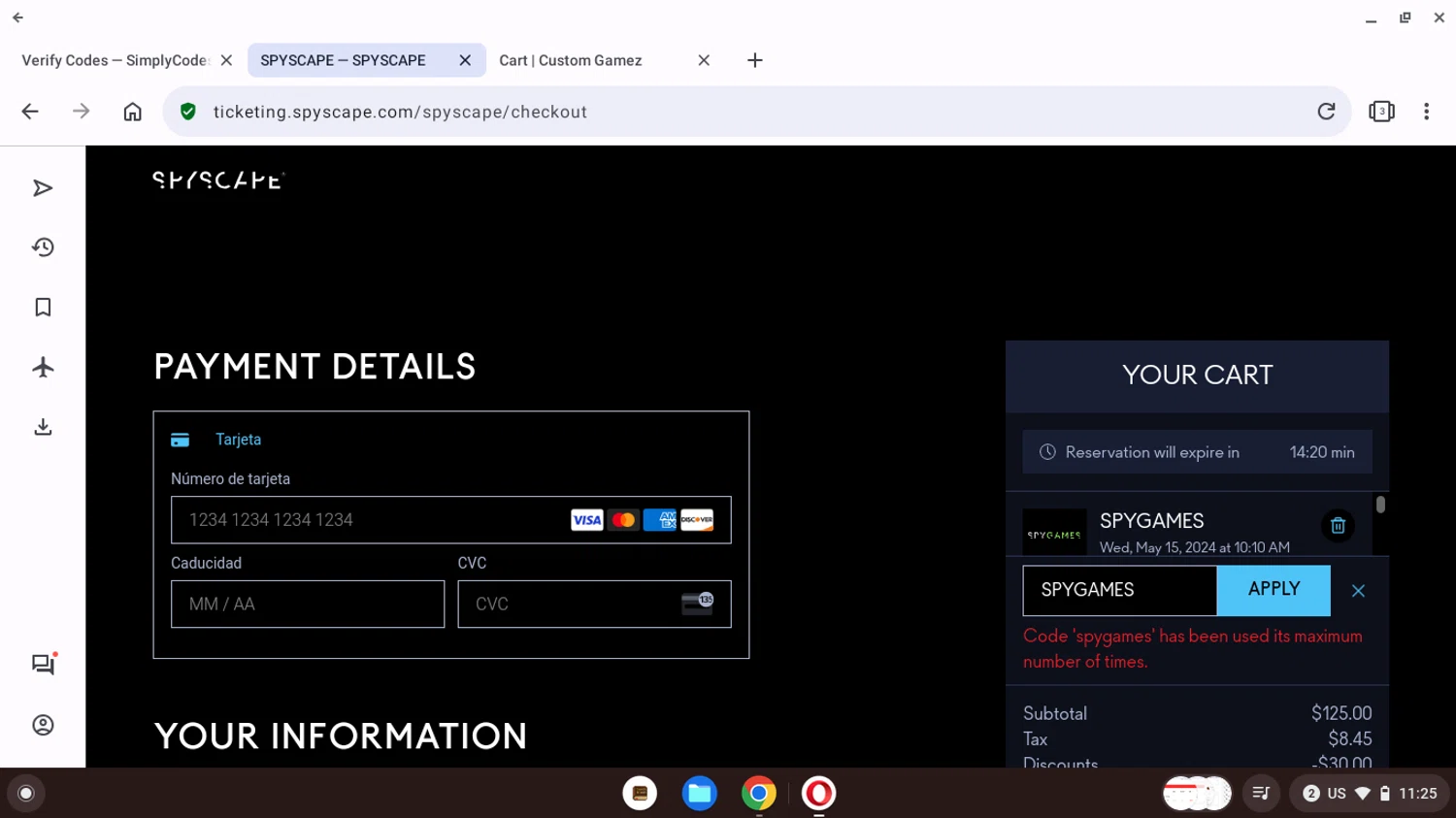 Spyscape checkout page showing Spyscape promo code box | Screenshot taken by SimplyCodes community member on May 11, 2024