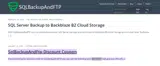 SQLBackupAndFTP coupon verification screenshot