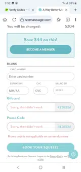 RELAXATION25 coupon verification screenshot