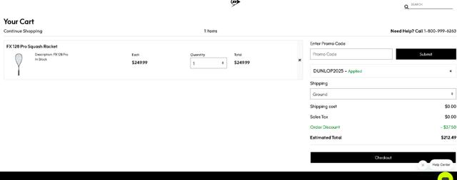 Srixon checkout page showing Srixon promo code box | Screenshot taken by SimplyCodes community member on Aug 23, 2025