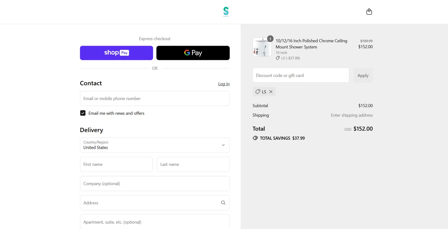 SR SUNRISE US promo code screenshot showing code Ls applied at SR SUNRISE US checkout page. Uploaded by SimplyCodes community member ArthurMorgan on Jul 14, 2025