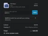 WOPE10 coupon verification screenshot