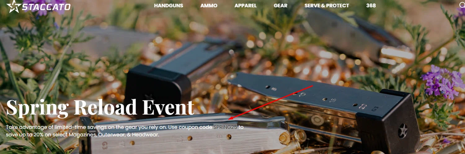 Staccato 2011 coupon code screenshot showing code SPRING25 applied at Staccato 2011 checkout page. Uploaded by SimplyCodes community member RonaldAcunaJr on Nov 25, 2025