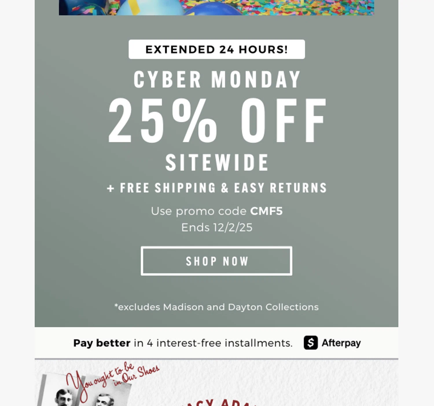 Stacy Adams promo code screenshot showing code cmf5 applied at Stacy Adams checkout page. Uploaded by SimplyCodes community member Logoteam on Dec 2, 2025