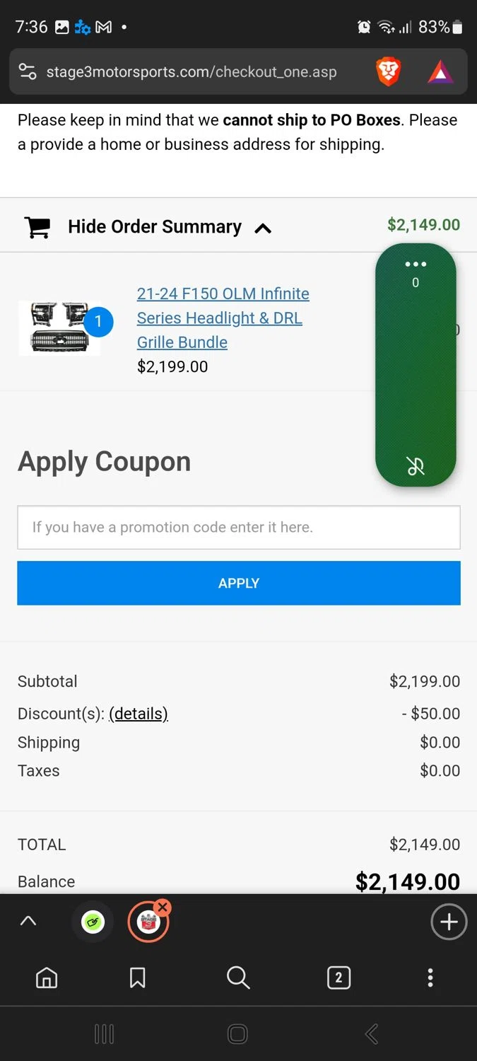 how to use Stage 3 Motorsports coupons