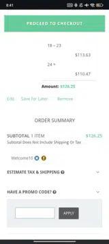Welcome10 coupon verification screenshot