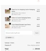 SAVE20 coupon verification screenshot