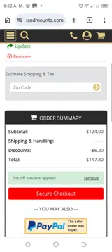 MOUNT5 coupon verification screenshot
