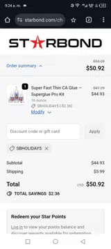 SBHOLIDAY5 coupon verification screenshot