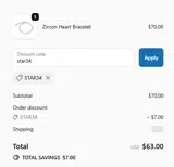 star34 coupon verification screenshot