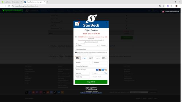 Stardock checkout page showing Stardock promo code box | Screenshot taken by SimplyCodes community member on Sep 10, 2025