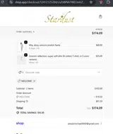 WELCOME coupon verification screenshot