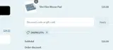 SAVING25% coupon verification screenshot