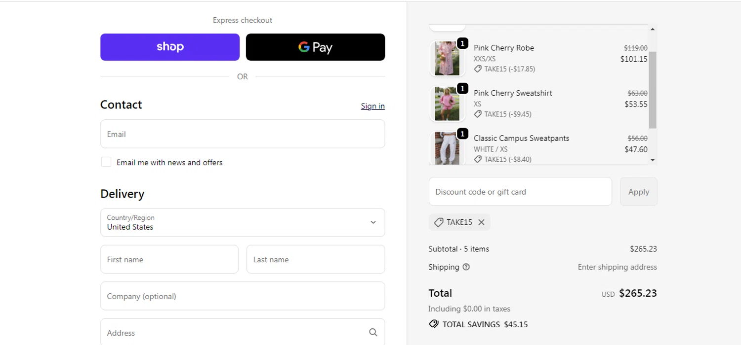 STARFIT discount code screenshot showing code TAKE15 applied at STARFIT checkout page. Uploaded by SimplyCodes community member yilmamalave on Sep 30, 2025
