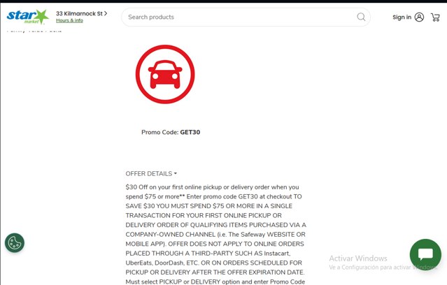 Star Market checkout page showing Star Market promo code box | Screenshot taken by SimplyCodes community member on Jun 9, 2025