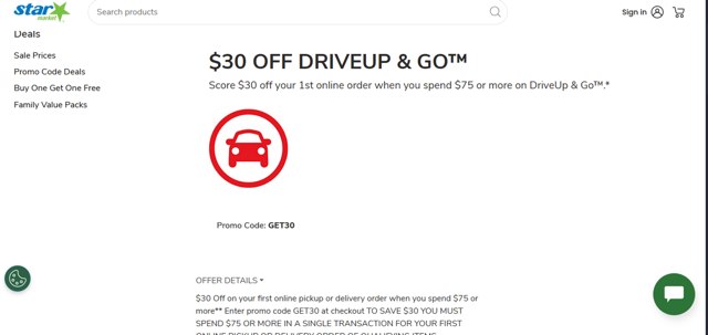 Star Market checkout page showing Star Market promo code box | Screenshot taken by SimplyCodes community member on May 11, 2025