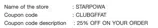 Starpowa coupon verification screenshot