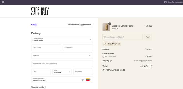 Stars + Honey checkout page showing Stars + Honey discount code box | Screenshot taken by SimplyCodes community member on Sep 15, 2025