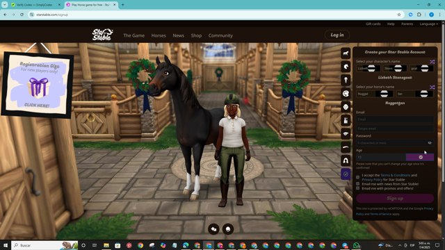 Star Stable checkout page showing Star Stable discount code box | Screenshot taken by SimplyCodes community member on Apr 7, 2025