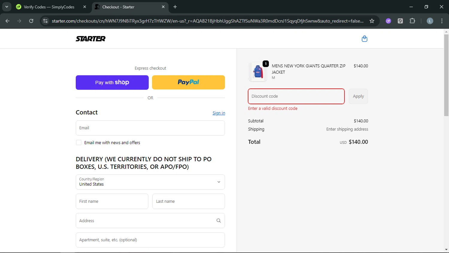 Starter coupon code screenshot showing code 30%off applied at Starter checkout page. Uploaded by SimplyCodes community member RoyalOwl5790 on Jan 6, 2026